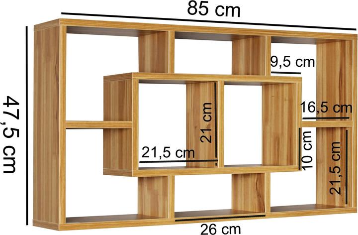 Actual product image FineBuy Shelf wood veneered beech (16 x 85 x 48 cm)