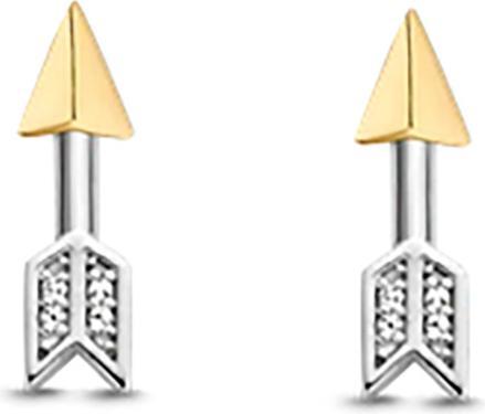 Produktbild Ti Sento Milano Ohrstecker Pfeil mit Zirkonia bicolor vergoldet 7820ZY (925 Sterling Silber)