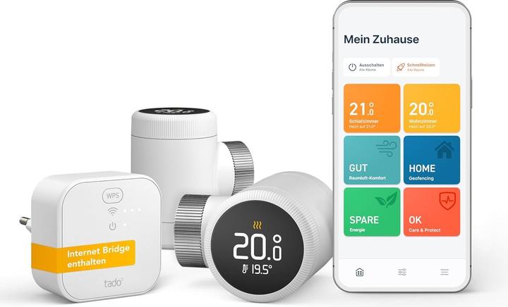 Actual product image tado° Smartes Heizkörperthermostat Starter Kit X