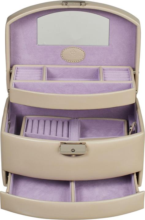 Windrose Schmuckkästchen Merino Moda - Schmuckkoffer Automatik - Beige