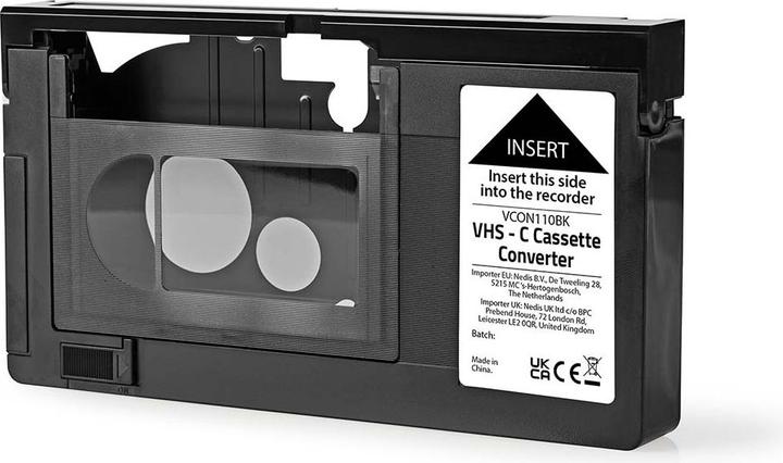 Immagine prodotto Nedis Conversione convertitore VHS: VHS-C a VHS Plug and Play Nero
