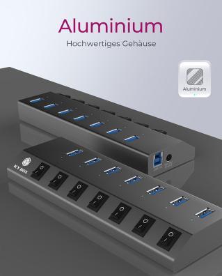 Produktbild Icy Box IB-HUB1701-C3 (USB-C, 7 Ports)