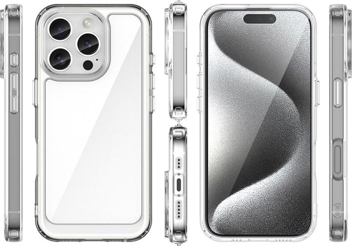 Actual product image Hurtel Outer Space Case with Gel Frame for iPhone 16 Pro Max - Clear (Apple iPhone 16 Pro Max)