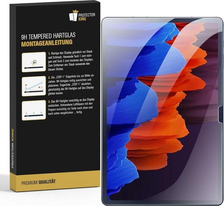 Produktbild Protectorking 4x echtes Tempered 9H Panzerhartglas 3D KLAR (4 Stück, Galaxy Tab S8 Plus)