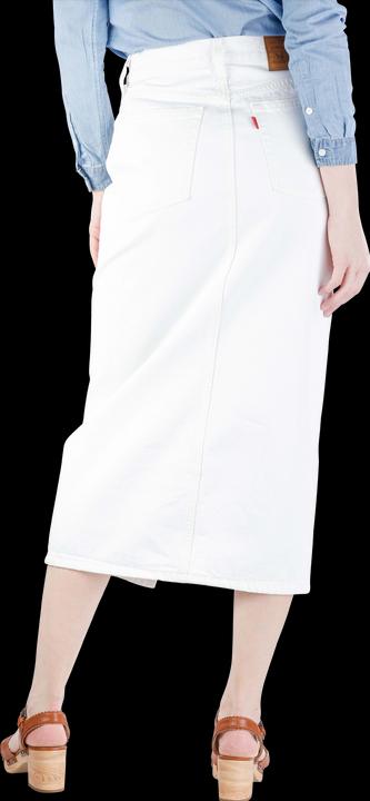 Actual product image Levis Button Front Midi Skirt white cell (W28)