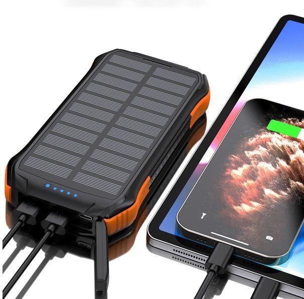 Produktbild Choetech Solar powerbank with inductive charging 10000mAh Qi 5W orange (B659) (10000 mAh, 10.50 W, 10000 Wh)