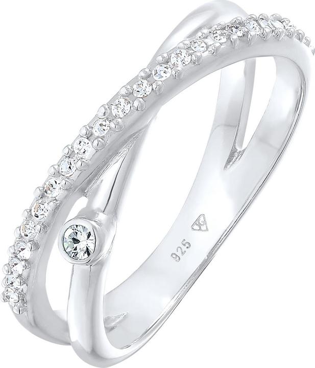 Produktbild Elli Kristall Ring, Twisted (54, 925 Silber)