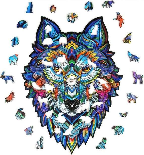 Produktbild Unidragon Holzpuzzle Majestic Wolf - Grösse L (310 Teile)