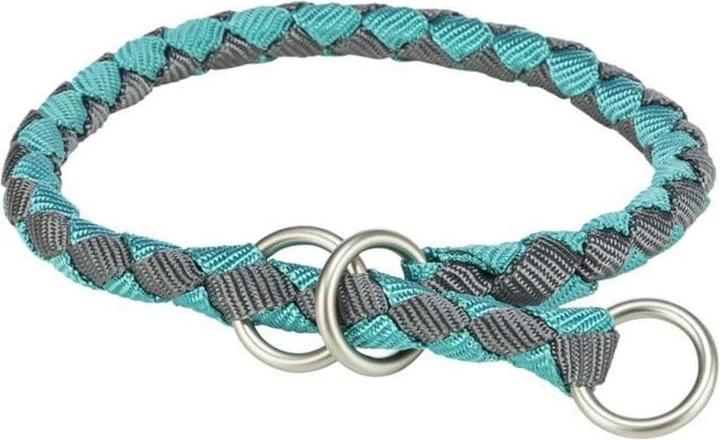 Produktbild Trixie Cavo Zug-Stopp-Halsband L Grau/Türkis (L, Hund, Allgemein)