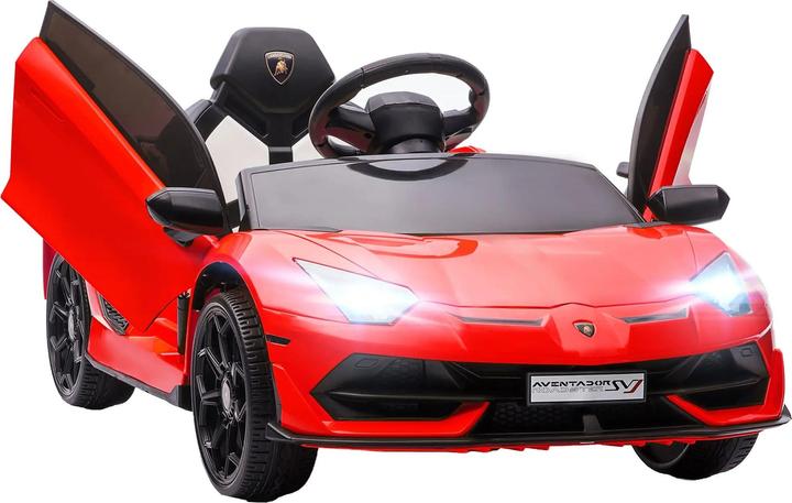 Image du produit Floki24 Voiture électrique pour enfants, licence Lamborghini Aventador, portes battantes, musique, klaxon (12 V)