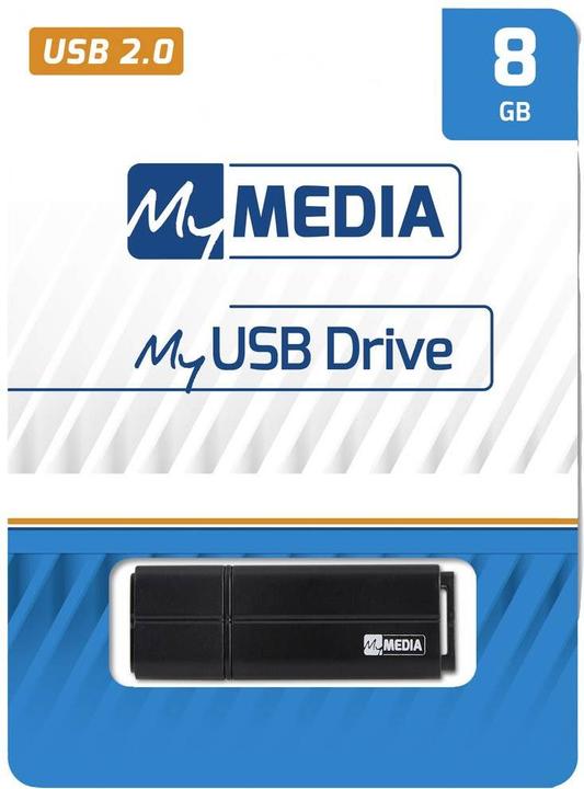 Produktbild MyMedia USB 2.0 Stick 8GB, schwarz (8 GB, USB 2.0)