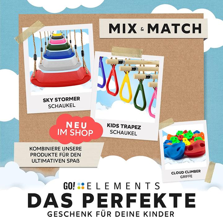 Image du produit GO!elements Prises d'escalade enfants 15 pièces (Orange, Rouge, Bleu, Vert, Jaune)