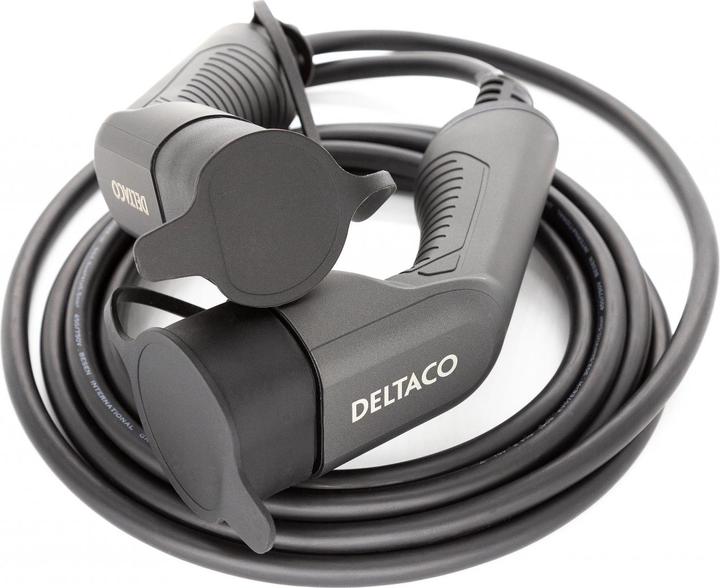 Immagine prodotto Deltaco Cavo di ricarica EV di tipo 2 per auto elettriche e veicoli ibridi, cavo Mennekes per (Tipo 2, 11 kW, 16 A, 7 m)