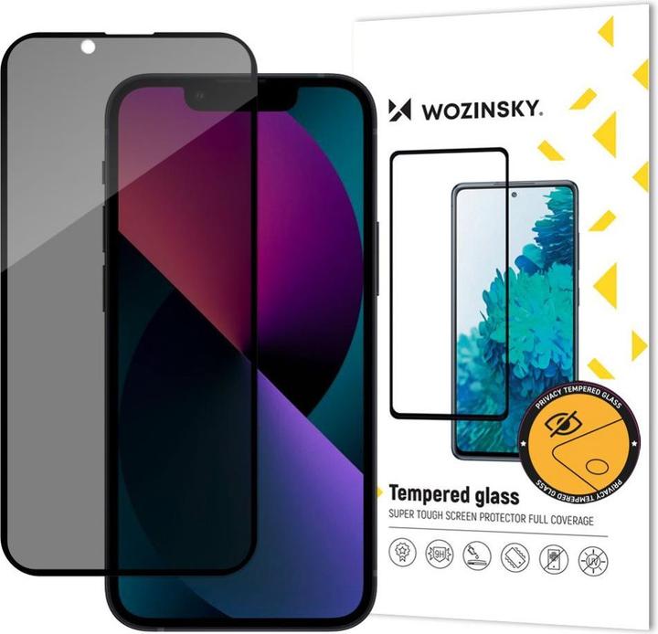 Produktbild Wozinsky Privacy Glass Tempered Glass for iPhone 13/13 Pro with Anti Spy Privatizing Filter (1 Stück, Apple iPhone 13 Pro, Apple iPhone 13)