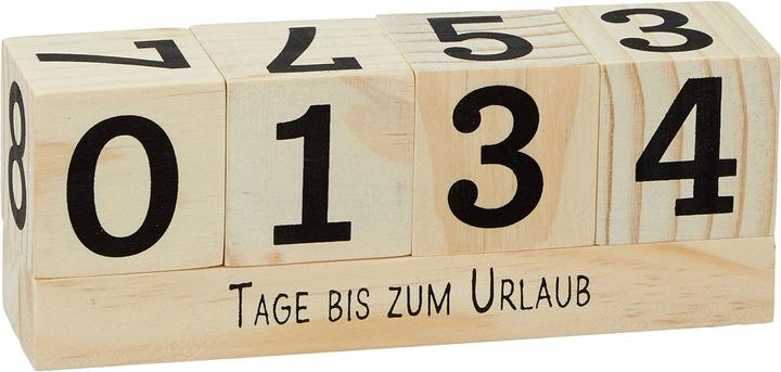 Image du produit Natura Punto Cube en bois Compte à rebours avec 2 barres thématiques