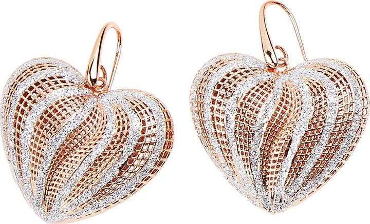 Ottaviani Bronze earrings with silver glitter