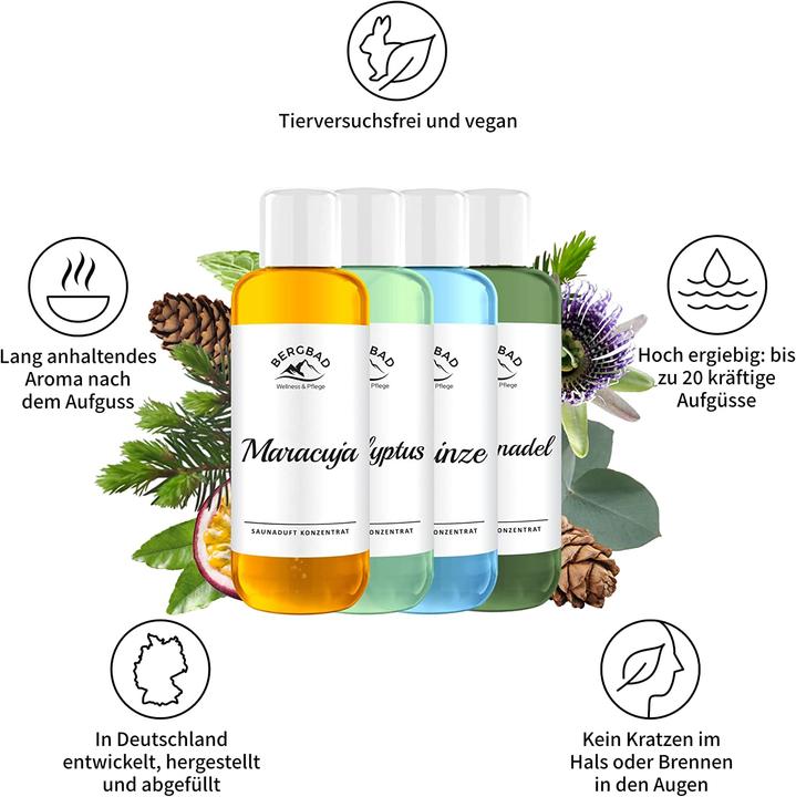Image du produit Bergbad Set d'infusion pour sauna 4 x 250ml