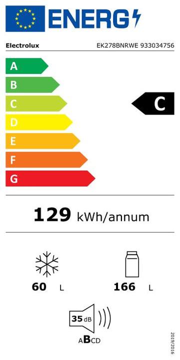 Energy Label Electrolux EK278BNRWE (226 l)
