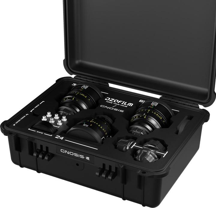 Immagine prodotto Dzofilm Kit Gnosis a 3 lenti (Macro 24/32/65 T2.8) imperiale (PL, Full-frame)