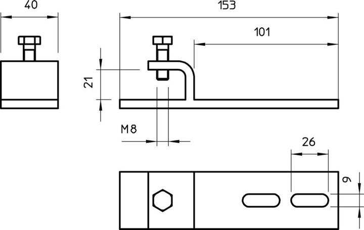 Image du produit OBO Bettermann OBO BFK 153/33 Embout de fixation