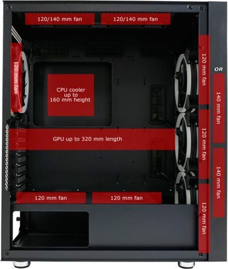 Immagine prodotto LC-Power Case Gaming 802B-ON Nero Wandererd X RGB nero al dettaglio (ATX, mATX, Mini-ITX)