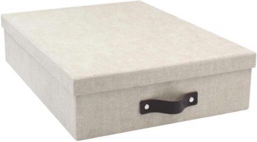 Actual product image Bigso Box linen cover Oskar Linen nature (26 x 35 x 8.5 cm)