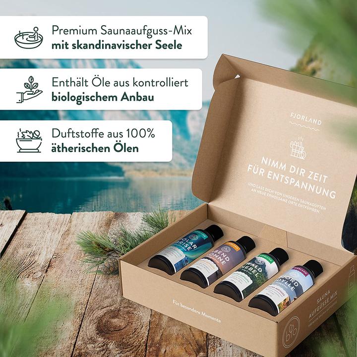 Immagine prodotto Fjorland Set di infusi per sauna, 4 x 100 ml
