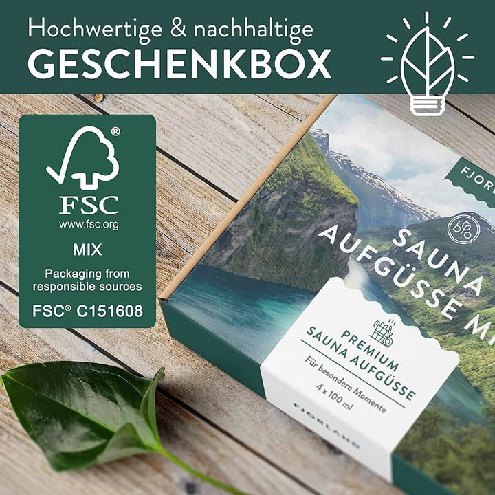 Immagine prodotto Fjorland Set di infusi per sauna, 4 x 100 ml