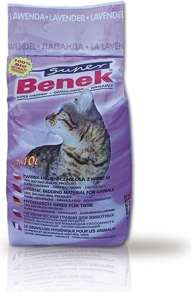 Actual product image Super Benek Certech Standard Lavender - Cat Litter Clumping 25 l (20 kg) (Clumping, Fast absorbing, Fragrant, 20 kg)