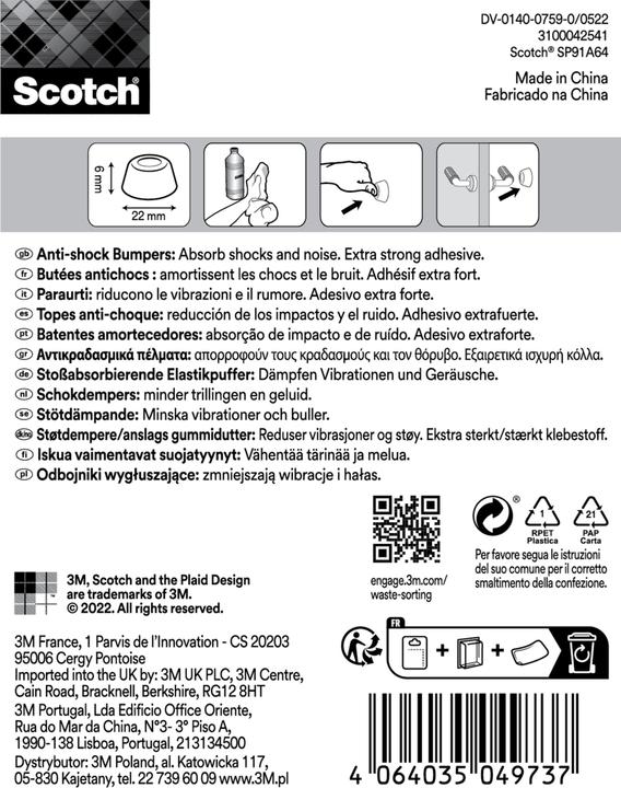 Actual product image Scotch Protective buffer (Stop dampers, 4 Piece)