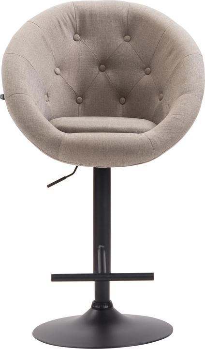 Actual product image Swisshandel24 Barstool London V2 Fabric black taupe
