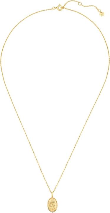Actual product image Glanzstücke München Ladies necklace birth flower January carnation - 37180 (Sterling Silver, 40 - 45 cm)