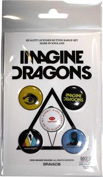 Produktbild Imagine Dragons Abzeichen Enemy 5erPack Kunststoff Metall