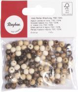 Produktbild Rayher Holz Perlen Mischung, FSC 100%, 6mm ø, natur
