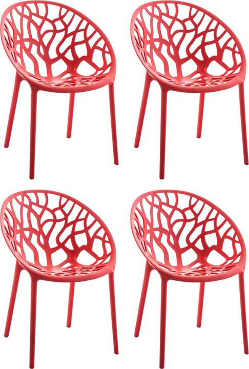 Produktbild CLP 4er Set Stuhl Hope, rot
