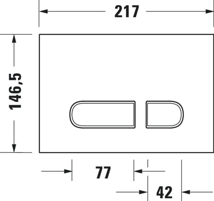 Image du produit Duravit Plaque de déclenchement A1 DURASYSTEM 217x146,5mm p WC plastique noir mat