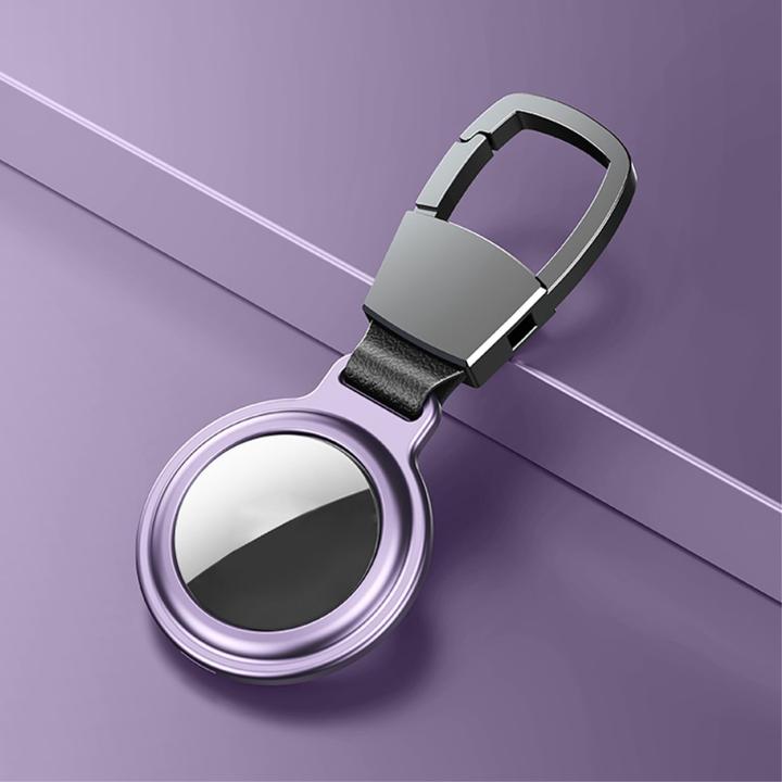Actual product image Ueli Express Aluminium Magnetic Keyring Holder for Apple AirTag Purple