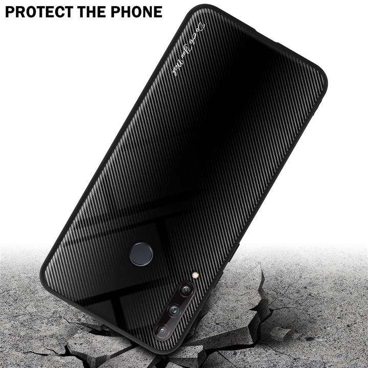 Produktbild Cadorabo TPU Gestreiftes Glas Cover (Huawei P40 Lite E)