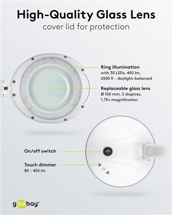Immagine prodotto Goobay LED-Stand-Lupenleuchte (450 lm)