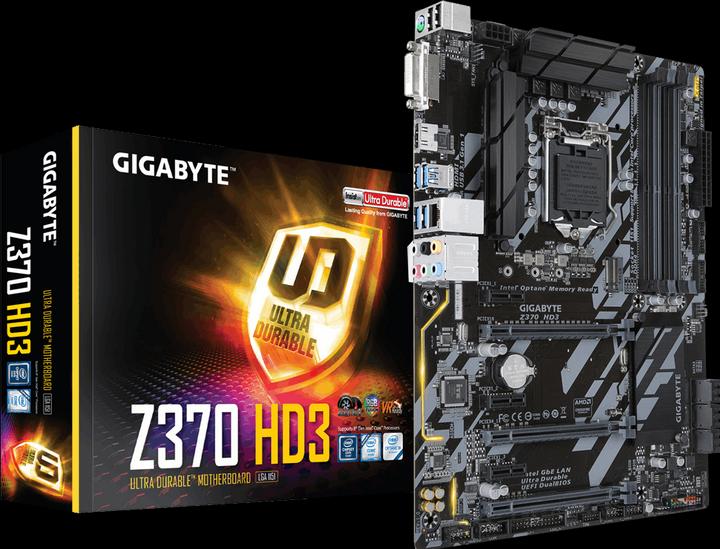 Produktbild Gigabyte Z370-Hd3 (LGA 1151, Intel Z370, ATX)