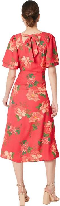 Actual product image Dorothy Perkins Womens/Ladies Floral Tie Back Flutter Midi Dress (40 D)