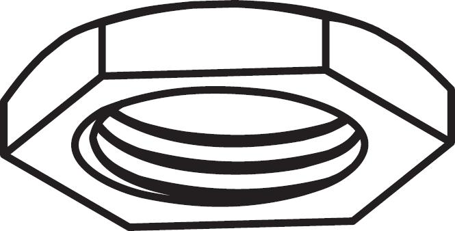 Actual product image Nordic Global Trac nut GAM10-9 M10