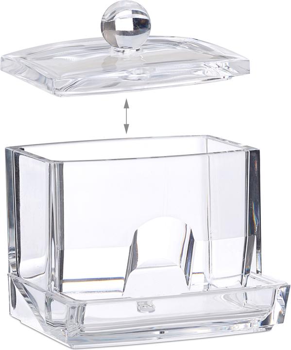 Actual product image Relaxdays Cotton Swab Storage Box