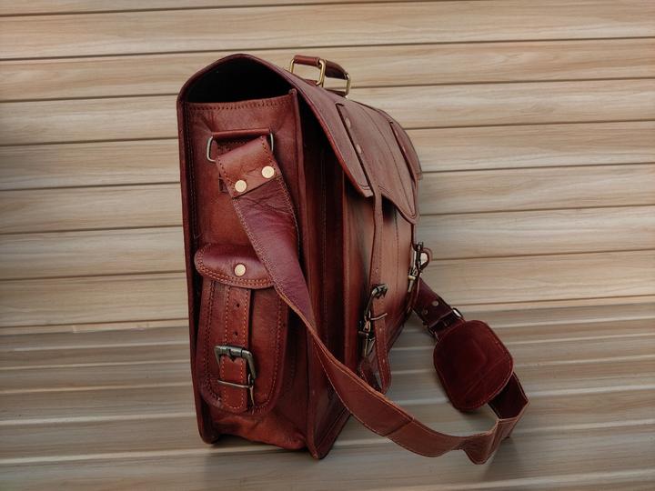 Produktbild Only-Bags.Store Leder-Messenger-Tasche, Personalisierte Laptop-Tasche, Herren-Aktenkoffer-Tasche