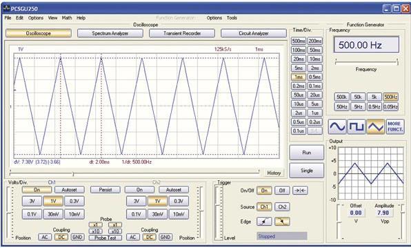 Image du produit Velleman PCSGU250 PC laboratoire de mesure, USB (Oscilloscope)
