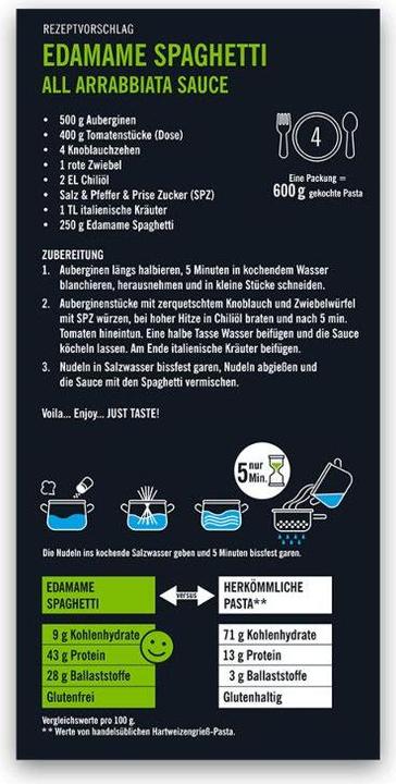 Actual product image Just Taste Edamame Spaghetti Bio (250 g)