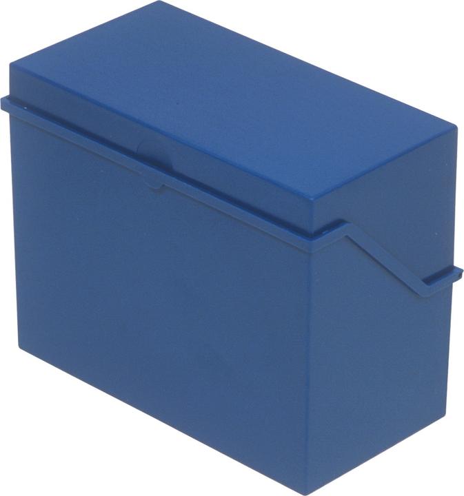 Produktbild Helit Klein-Karteikasten A5 quer, blau, unbestückt aus Polystyrol, für ca. 500 Karten (A5)