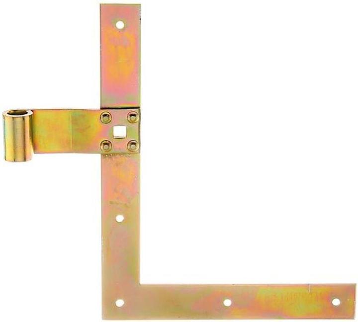 Actual product image Alberts Shutter angle hinge type 25 top, 250 x 200 x 13 mm, Galv. yellow galvanised