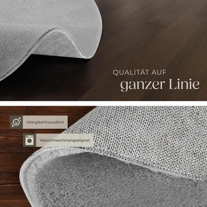 Actual product image tectake Short pile carpet Soft Zone (120 x 120 cm)