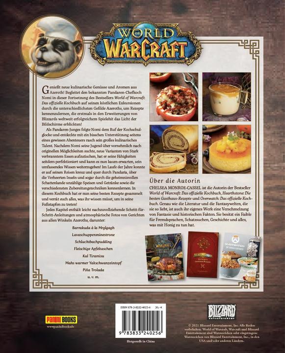 Immagine prodotto Panini World of Warcraft: Neue Genüsse aus Azeroth - Das offizielle Kochbuch (Tedesco, Chelsea Monroe-Cassel, 2021)
